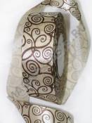 Лента тканевая сатин  40мм с рисунком (25 ярд)