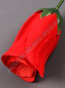 Бутон розы бархат с шёлковой серединкой 2сл 10см (красный)/К