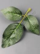 ***Лист розы с прожилками хлопок 3 листа 12.5см 