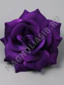 Роза цветная бархат 5сл 15.5см (крас фукс вишн с бел серед син фиол борд микс)/К