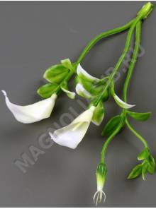 Добавка для композиций пластм веточка с 2 калами +бутон 13см