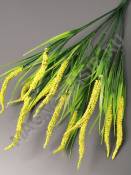 Букет колосков посыпанных с травкой 12гр 53см (бел жел фиол мал)