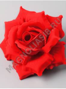 Роза бархат 4сл 14см (красн)/К