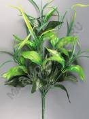  Нога для букета с листом лилии и усами 10гр 48см