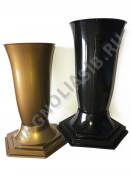 Ваза ритуальная пластмассовая на подставке 30 см (золото)