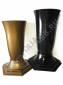 Ваза ритуальная пластмассовая на подставке 30 см (золото)
