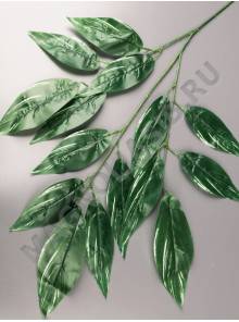 Ветка манго 3 ветки с белыми прожилками эконом  70см.