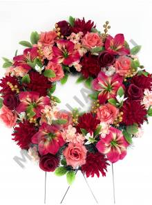 Венок траурный "Круг средний" выс.70/90см ш.70см 