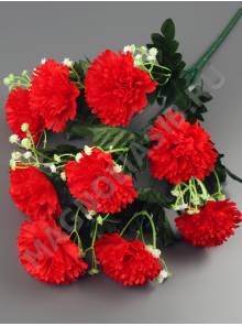 Букет гвоздик с белой добавкой 9гр 49см ( жёл св-фиол тем-фиол мал оран)