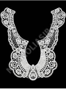Декоративный элемент для платья "Кружевная грудка"