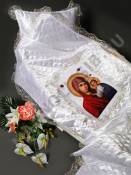 Комплект из атласной термостежки с ликом (3 предмета) 80*220см.