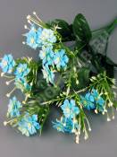 Букет пластм георгинчиков с добавкой 6 гр 40см (бел-лим сир св-роз чай гол син)