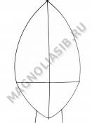 Каркас мет. Овал с 2 перемыч.(пров.3 мм) выс. 72/94 см ш. 42 см
