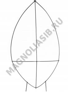 Каркас мет. Овал с 2 перемыч.(пров.3 мм) выс. 72/94 см ш. 42 см