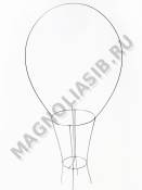 Каркас мет. Корзина Кроха с выс. ручкой (пров.2,5 мм) выс.60/70см ш.35см