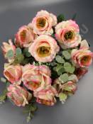 Букет роз Джелато с добавкой 18гр 60см (крас жёл сир фиол мол мал мол-роз)