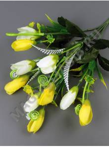 Букет крокусов 5 групп 10 голов 30см (желт крас син сир роз оранж)