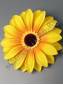 Подсолнух  хлопок 3сл 15см (жёлтый)