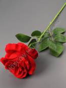 Ветка розы бархатной  Джелато 51см (красная)