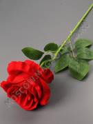 Ветка розы бархатной  Джелато 51см (красная)