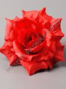 Роза Бенгальская тонкий шёлк 6 сл 13.5см (крас)/К