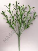 Нога для букета с пластм листьями гвоздик 7 гр 40см