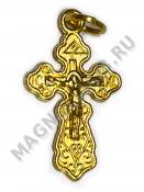 Крест малый нательный гальваника золото