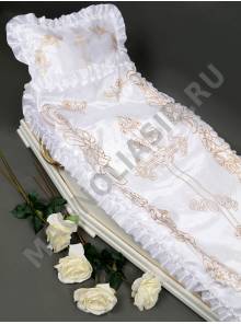 Комплект из атласа с глитером (2 предмета) 80*203 см и 43*59см