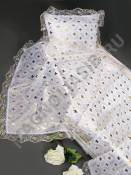 Комплект из шёлка с золотым рисунком (2 предмета). 80 см*210 см