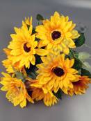 Букет подсолнухов 11 гр 53 см (жел оранж)