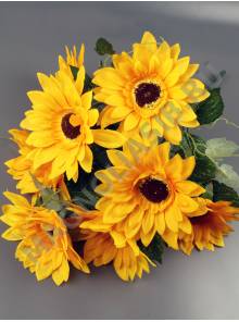 Букет подсолнухов 11 гр 53 см (жел оранж)