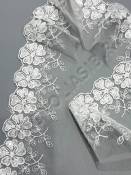 Шитье белое на сетке "Маргаритки" 9см уп.15 ярд (цена 1 ярд 36.7р)