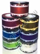 Лента металлизированная с рис листик по кромке 8*50ярд (45.76м)