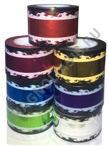 Лента металлизированная с рис листик по кромке 8*50ярд (45.76м)