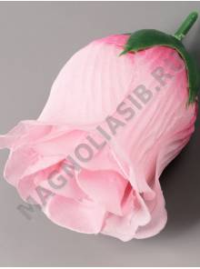 Бутон розы неткан 3сл 10см (бел син крас роз фио борд мол-слив микс)