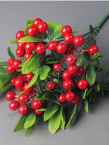АКЦИЯ Москва Кустик брусничника с ягодами  5 веток*9 ягодок 33см 