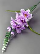 Ветка гиацинта с пластм травкой 22/45см (бел крас б-роз мал  лим)