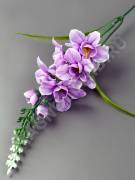 Ветка гиацинта с пластм травкой 22/45см (бел крас б-роз мал  лим)