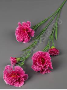 Ветка гвоздики крупной 62см (микс:бел крас оран б-сир б-роз роз жел фиол мал-роз)