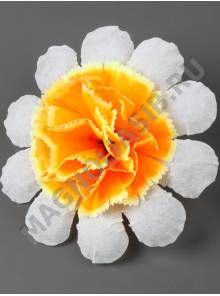 ***Георгин с махровой серединкой 4сл 12см ( бел крас син роз сир желт сир-син)