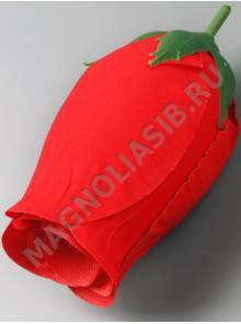 Бутон розы бархат 3 сл 11,5 см (бел крас син)/К