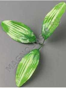 Лист лилии тройной для стандартного стебля шелк 18см