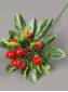 Веточка с ягодками на листе 35см (красный)