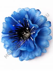 Василек шёлк 3сл 9см (бел-фио син)