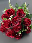 ***Букет полубутонов роз 13 гр 53 см (бел крас син борд сир роз желт )