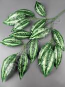 Ветка манго 3 ветки листьев со светлой серединкой 72см.
