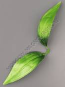 Лист лилии шелковый двойной 23см