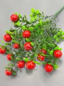  Букет брусники крупной 5 групп по 3 ягодки 33см (крас)