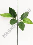 Москва***Стебель с шестерным листом розы 47см