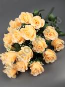 Букет бутонов роз полураскрытых 18гр 60см (бел крас сир оран роз-перс вишн мал персик)